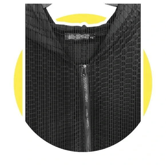 Women's Black Textured/waffled Jacket AQ Sports 2X lightweight, hood & pockets. - Picture 3 of 10